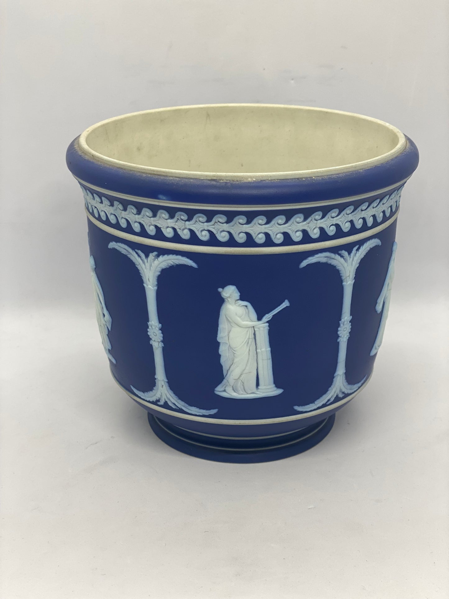 19th Century Blue Jasperware Jardiniere