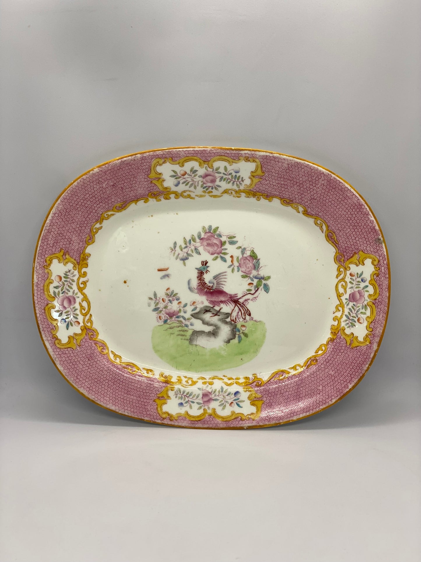 Early 19th Century Pink Minton Cockatrice Plate