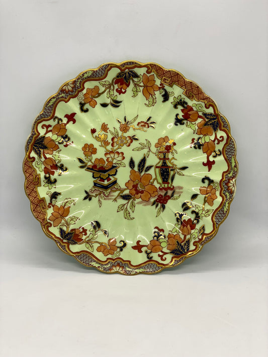 19th Century Polychrome and Gilt Trim Plate