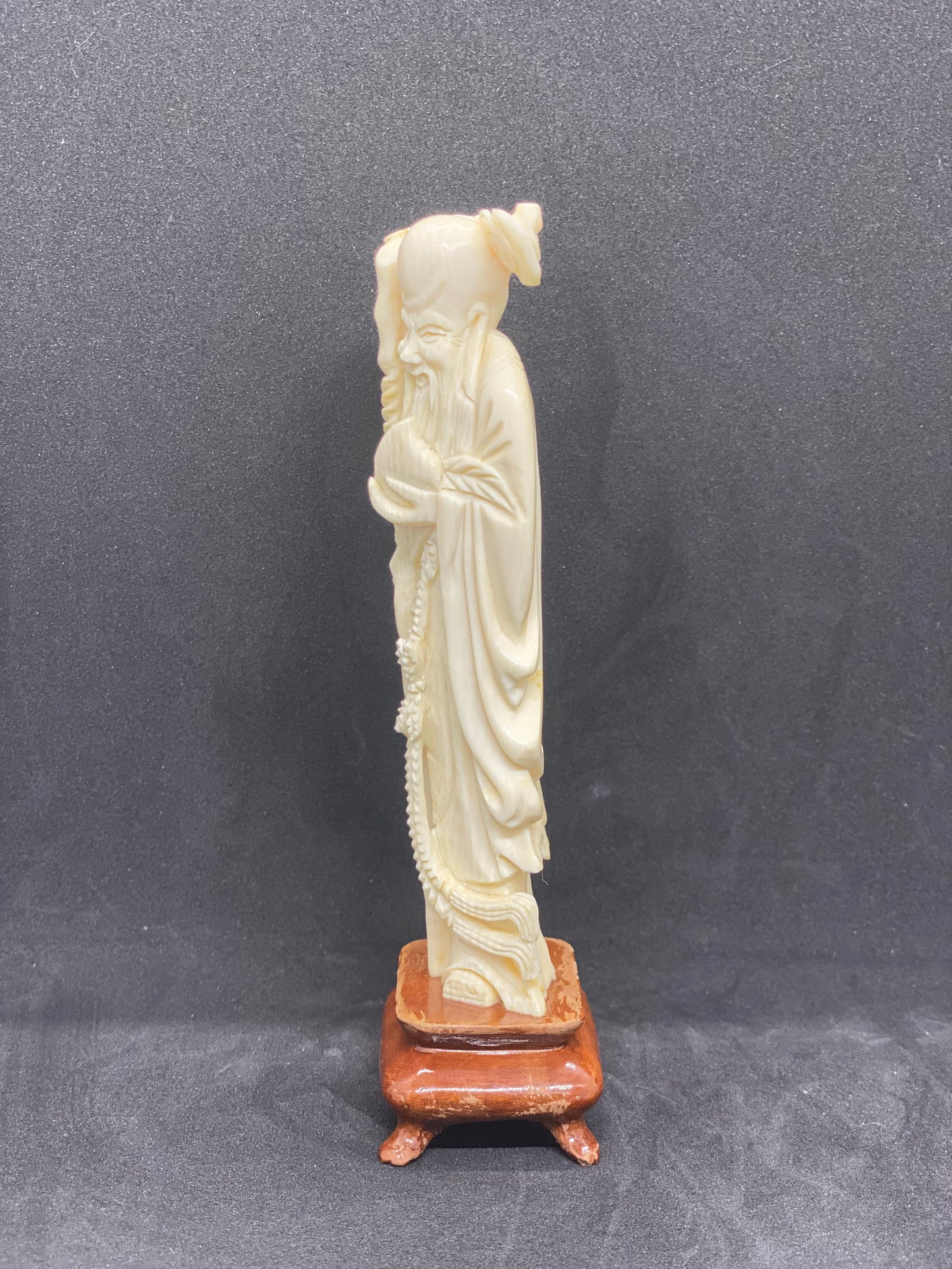 Antique Chinese Ivory Figurine of Shoulao, one of the Eight Immortals