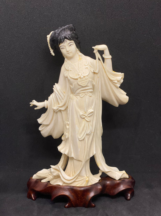 Antique Ivory Chinese Woman/  Fairy Immortal
