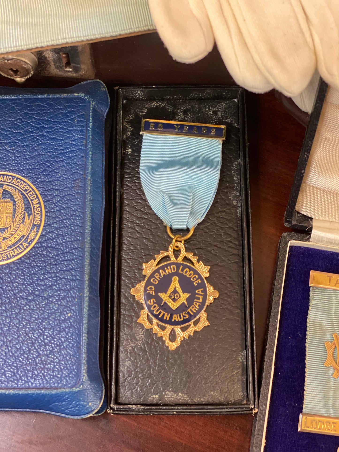 Rare Single Owner Australian Masonic Collection with 9ct Gold Medal c 1954