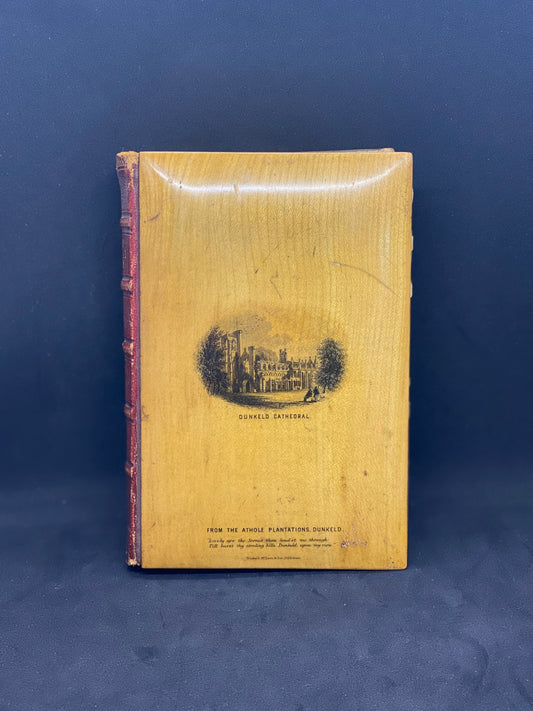 Victorian Souvenir Sir Walter Scott's Poetical Works with Mauchline Transfer Ware Coverboards