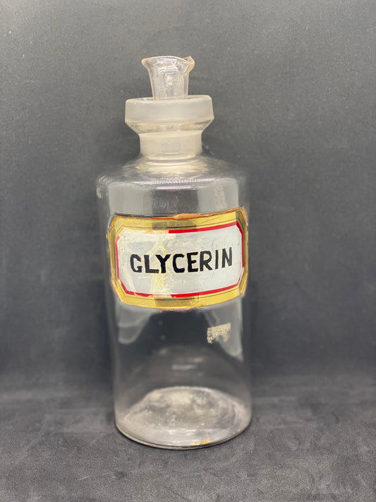 古董英国药剂师瓶，YG 公司出品，约 1880 年 - 甘油