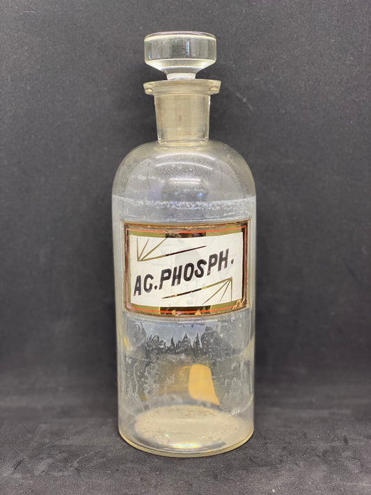古董美国药剂瓶，W, T &amp; Co. 出品，约 1880-90 年 - Ac Phosph。