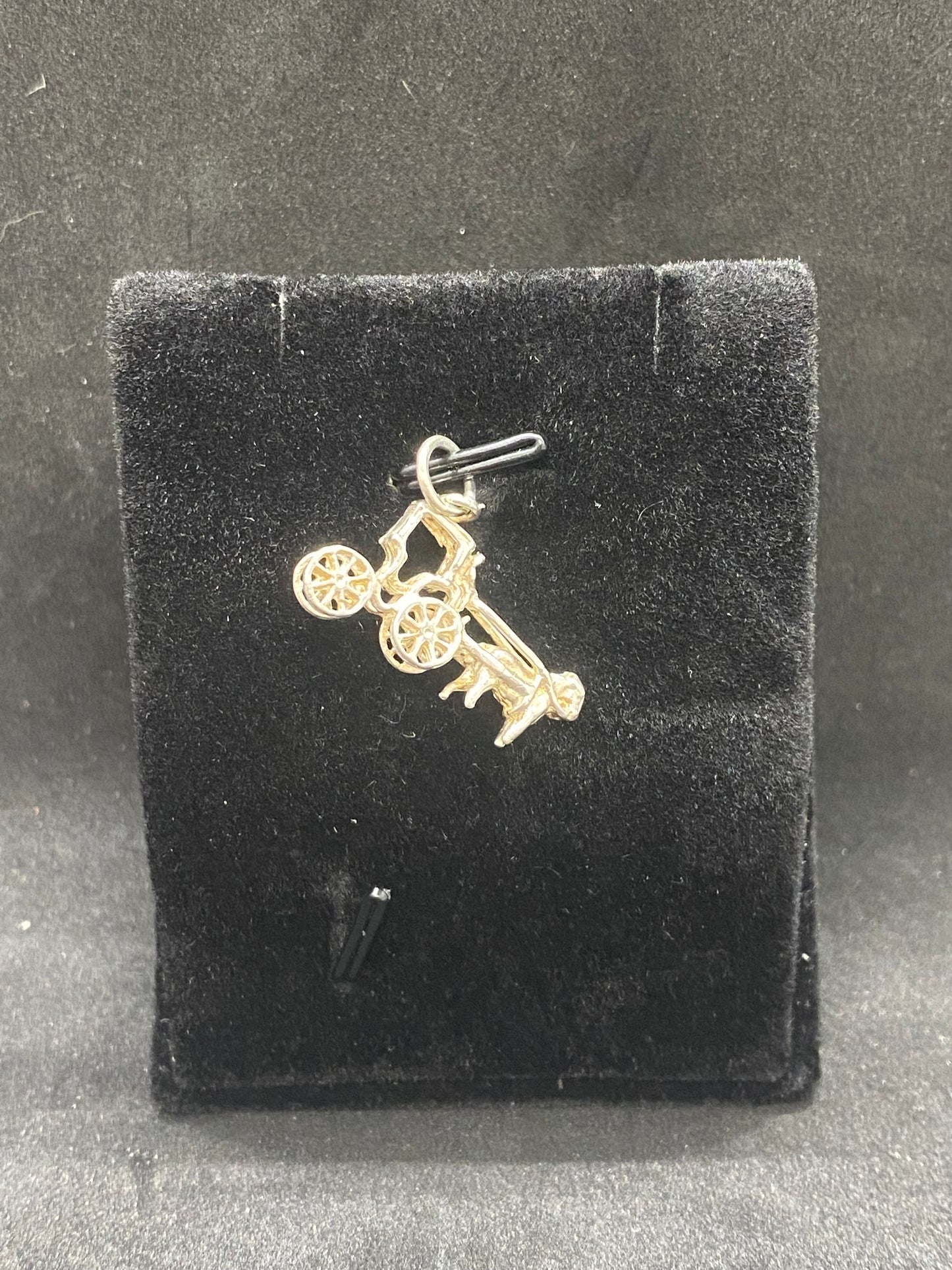 Vintage Sterling Silver Horse and Carriage Charm/Pendant