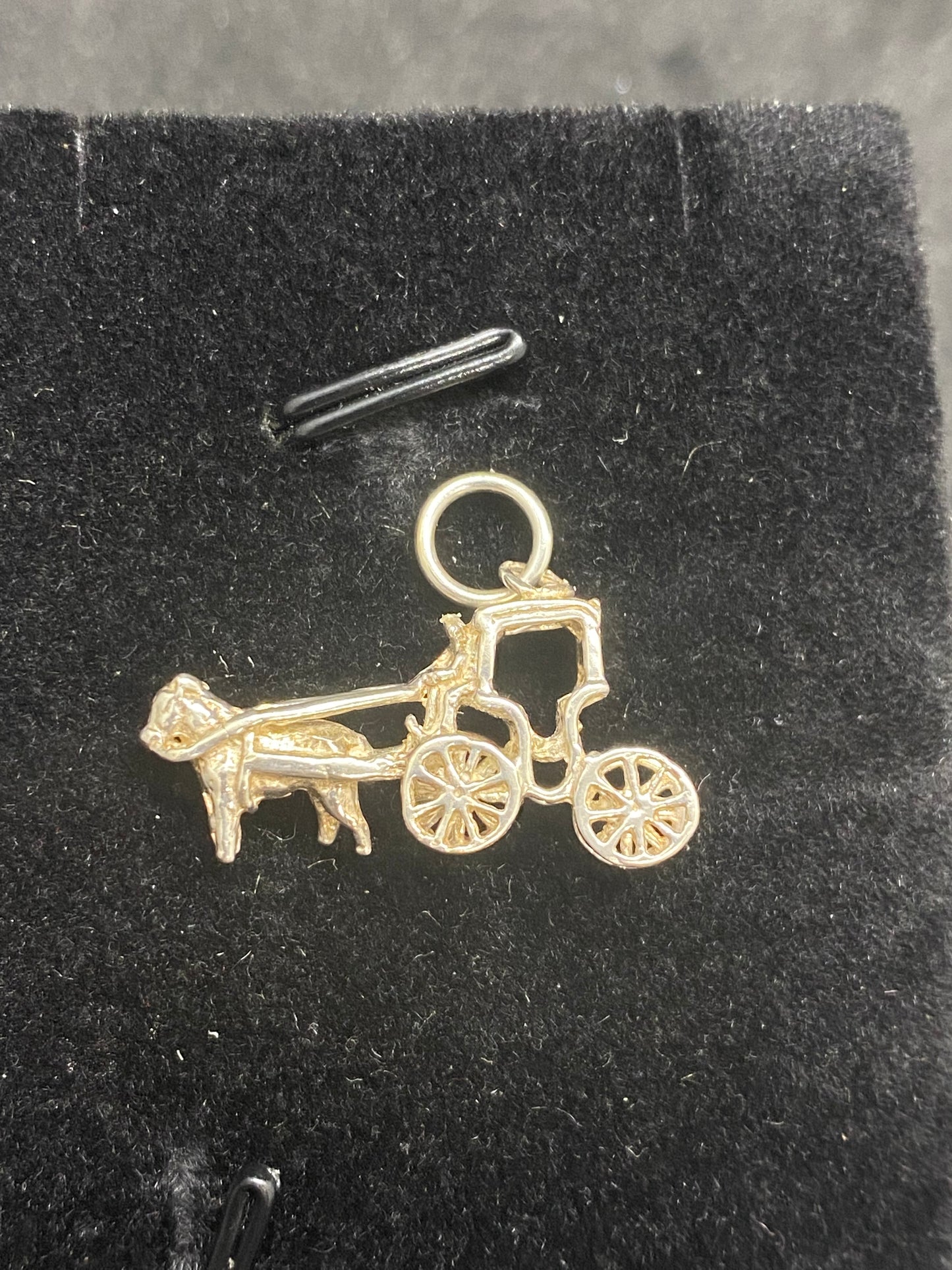 Vintage Sterling Silver Horse and Carriage Charm/Pendant