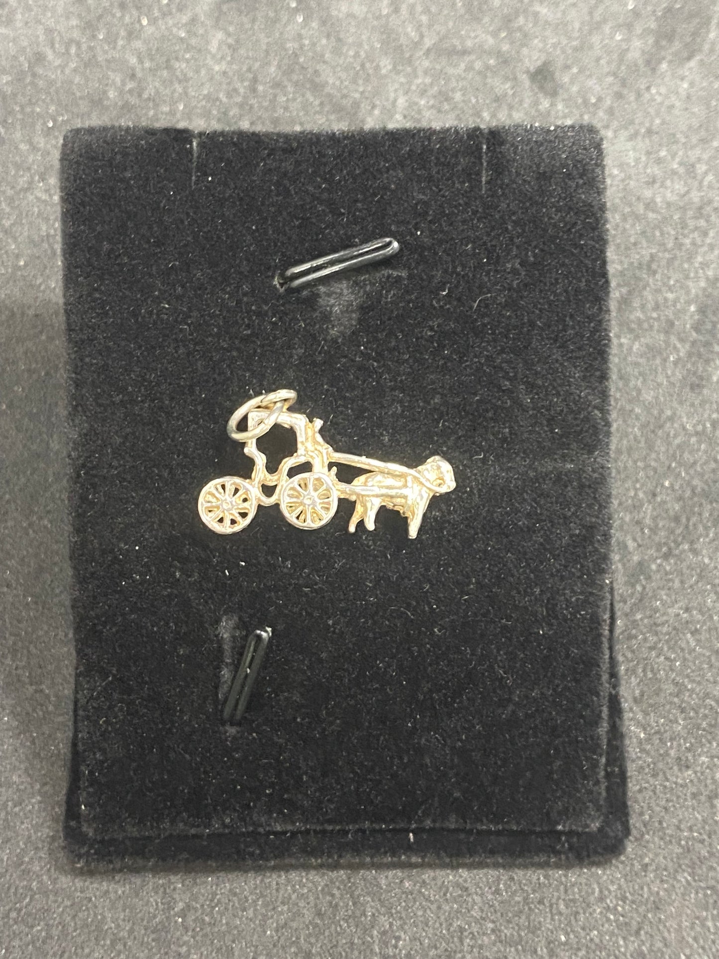 Vintage Sterling Silver Horse and Carriage Charm/Pendant