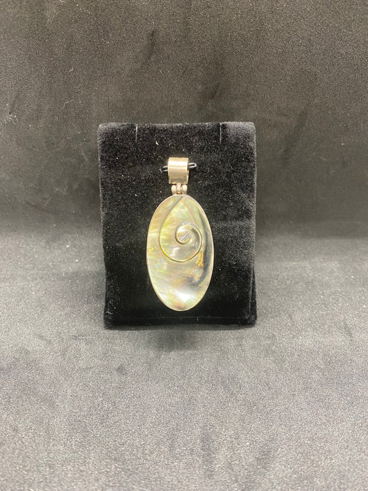 Sterling Silver and Paua Shell Pendant