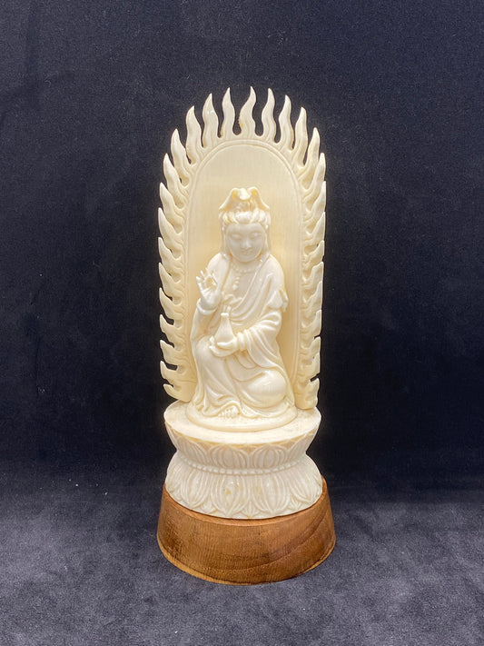 Antique Carved Ivory Figure of Guan Yin