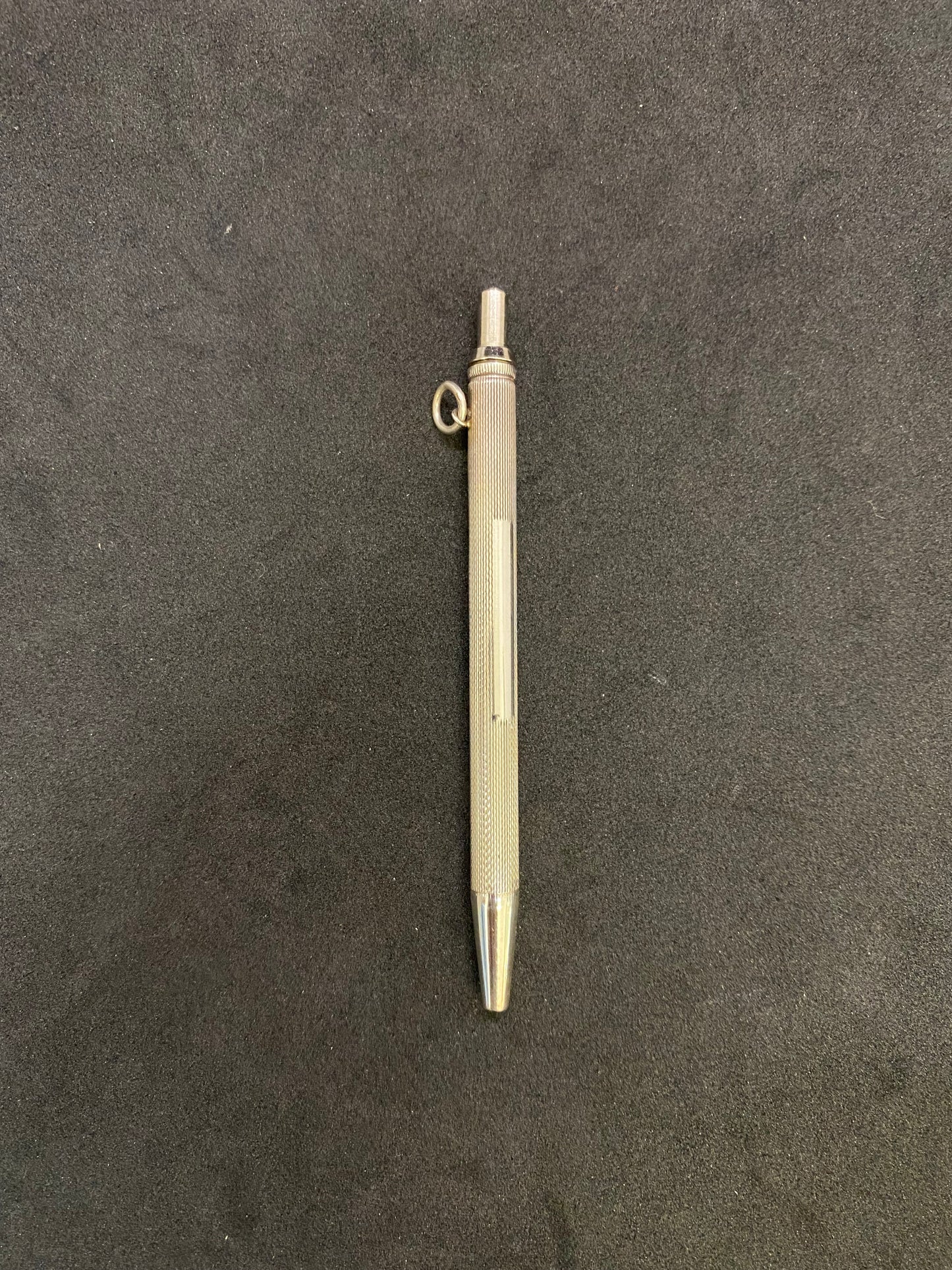 Vintage Sterling Silver Propelling Pencil w/ Chatelaine Loop, Birmingham, 1969