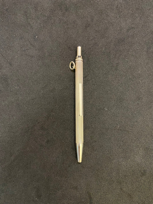复古纯银自动铅笔，带 Chatelaine 环，伯明翰，1969 年