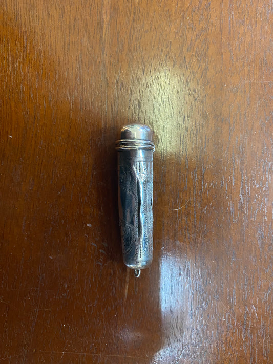 Antique Silver Cheroot / Pencil Holder