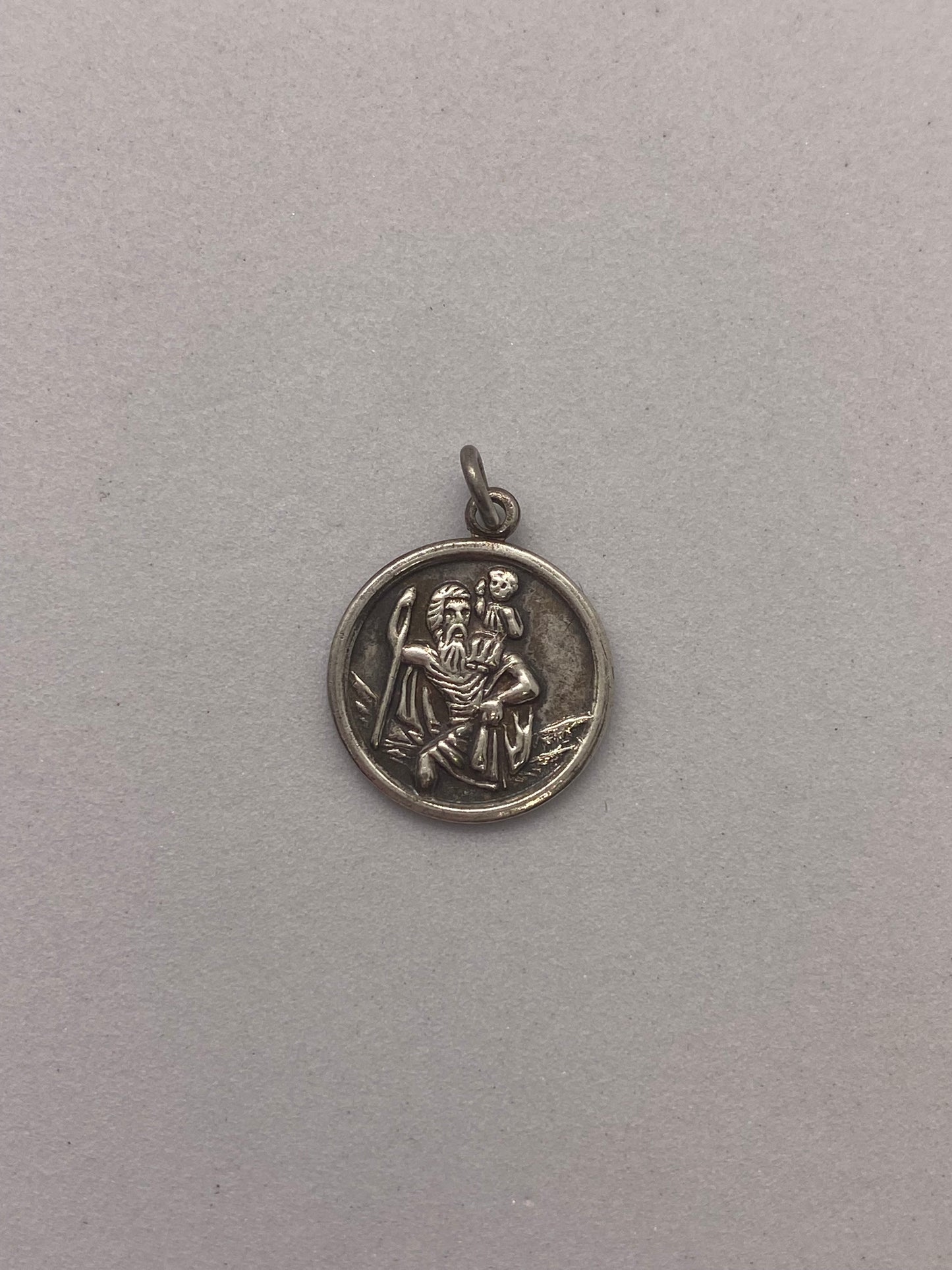 Sterling Silver Charm Depicting Saint Christopher