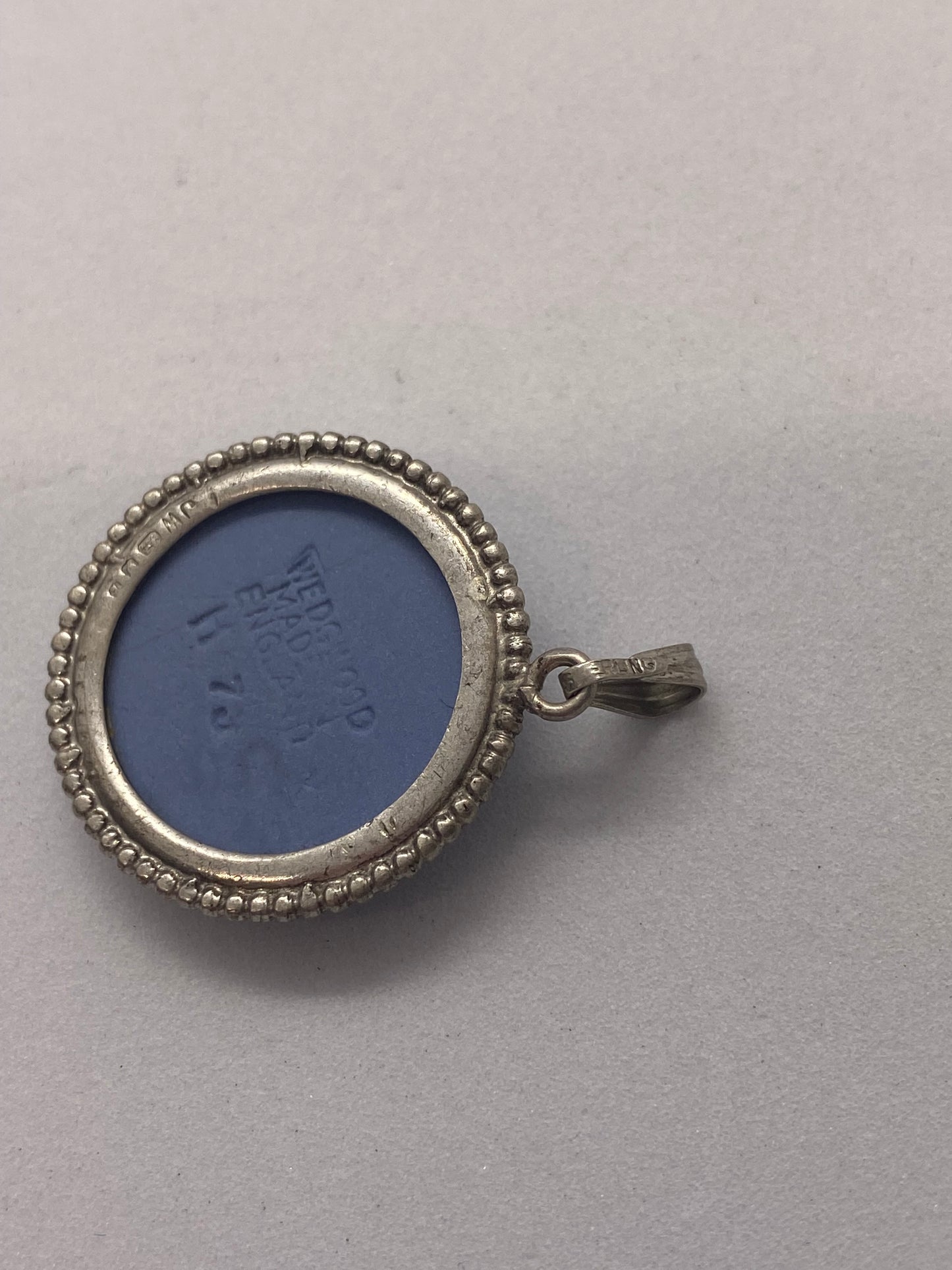 Vintage Wedgwood Jasperware and Sterling Silver Pendant