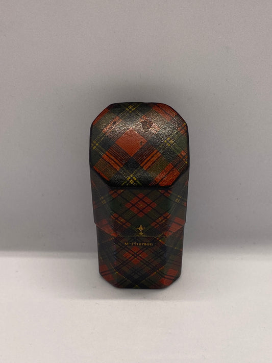 Lovely Victorian Tartan Ware Sewing Case / Needle Holder, McPherson Pattern