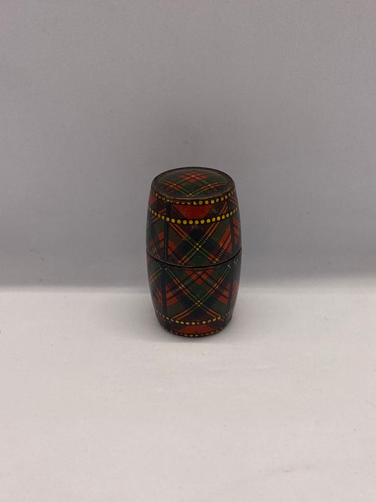 Lovely Victorian Tartan Ware Sewing Case / Needle Holder, Stuart Pattern