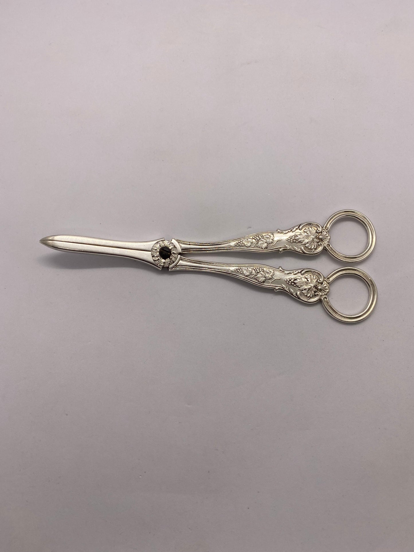 Antique Victorian Sterling Silver Grape Scissors, Chawner & Co (George Adams period), London, 1876