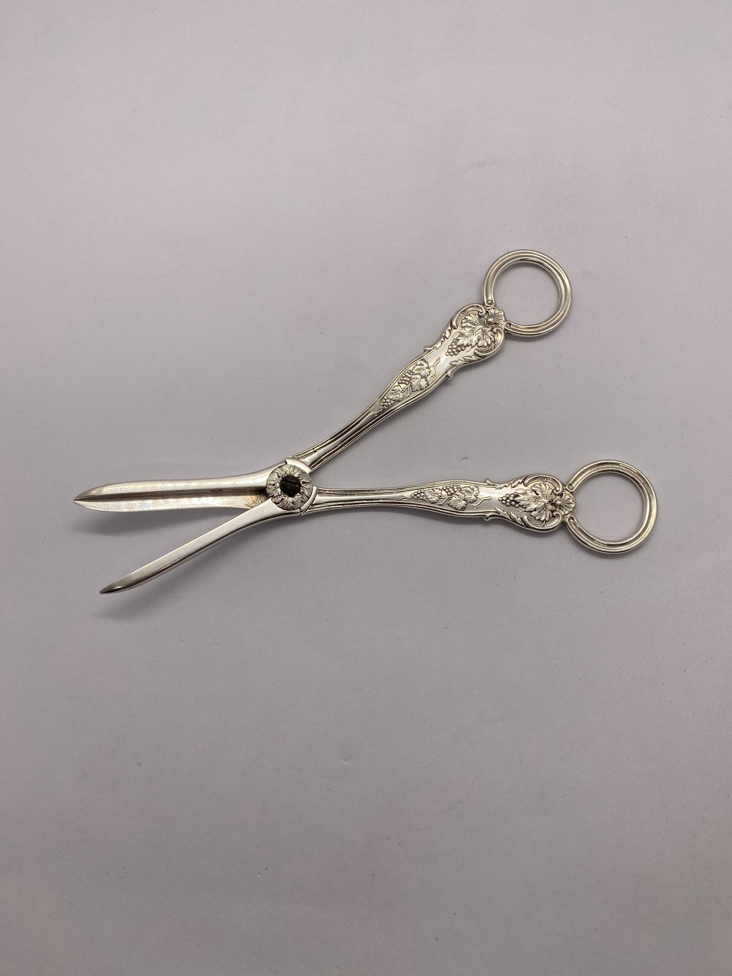 Antique Victorian Sterling Silver Grape Scissors, Chawner & Co (George Adams period), London, 1876