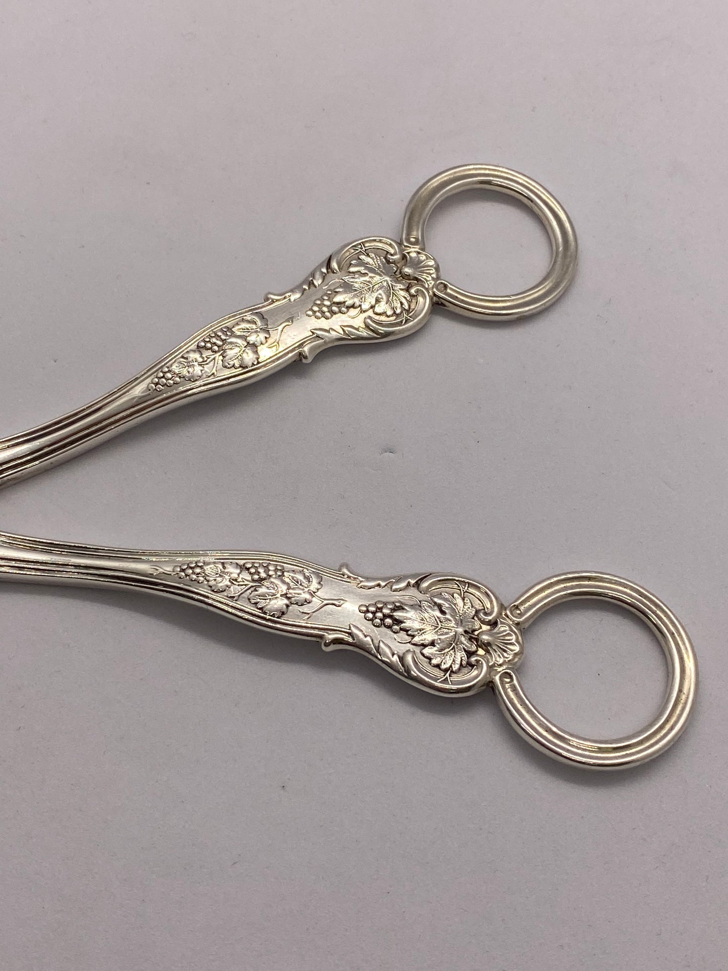 Antique Victorian Sterling Silver Grape Scissors, Chawner & Co (George Adams period), London, 1876