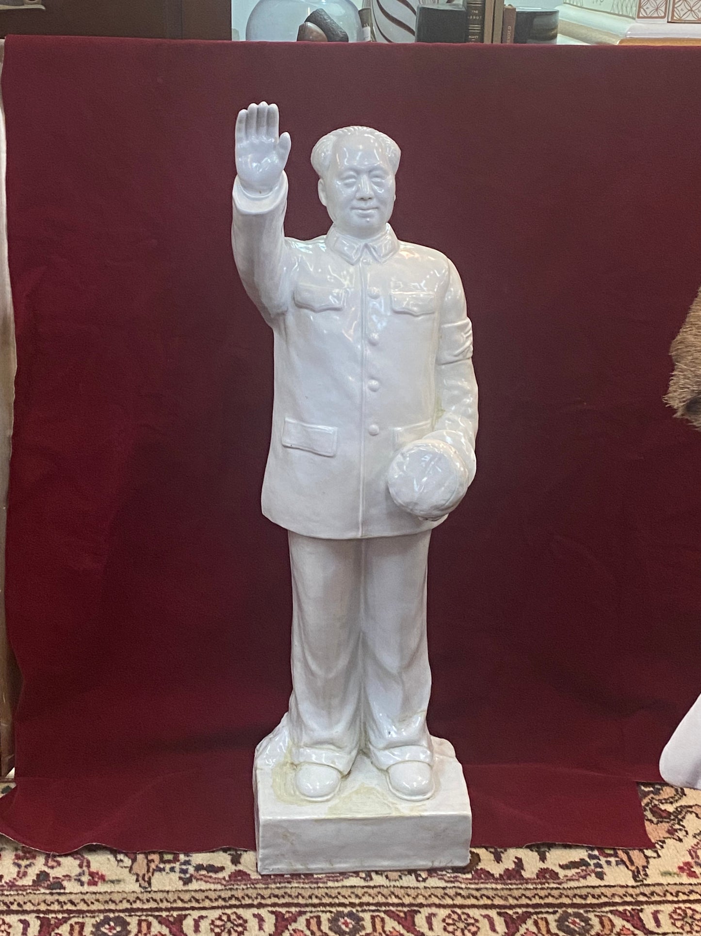1960s Cultural Revolution Era Dehua or Blanc de Chine Chairman Mao Statue