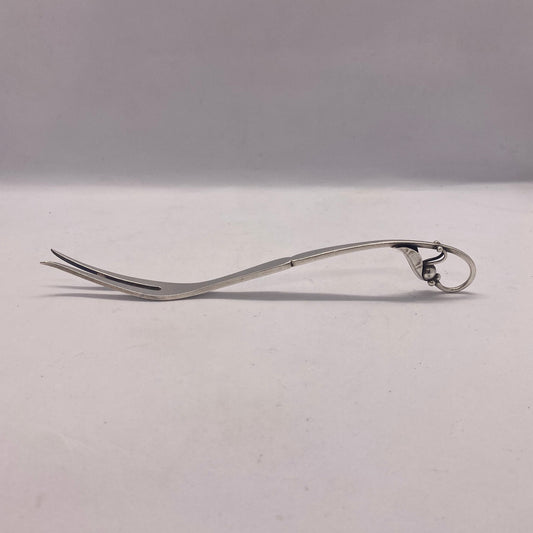 Vintage Georg Jensen Ornamental #21 Cold Cut Fork