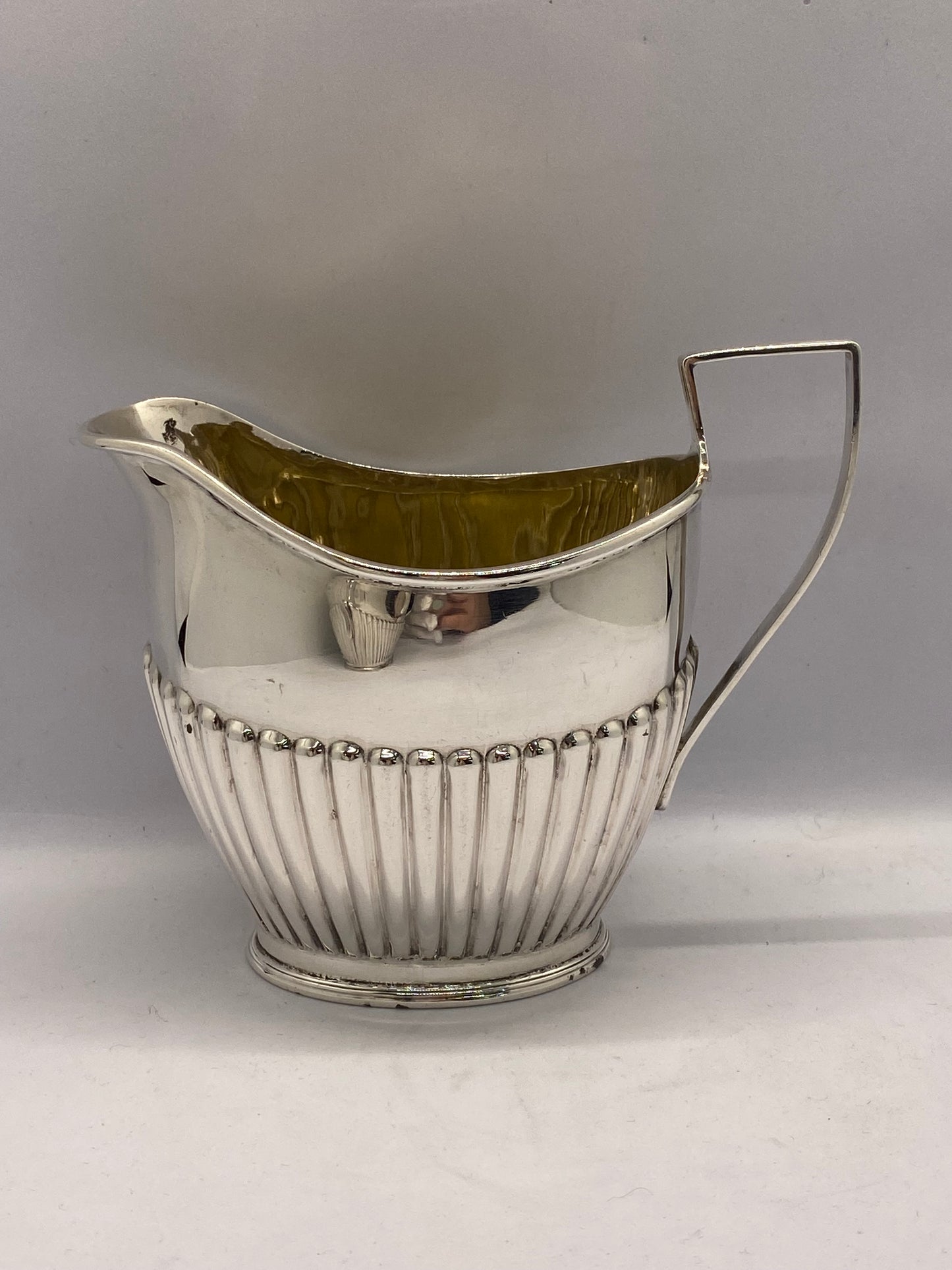 Antique Classical Style Sugar Bowl and Creamer, John Millward Banks