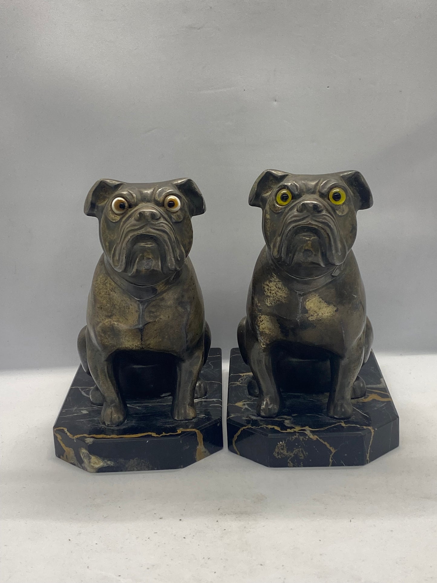 French Art Deco Bulldog Bookends by Hippolyte “FranJou” Moreau