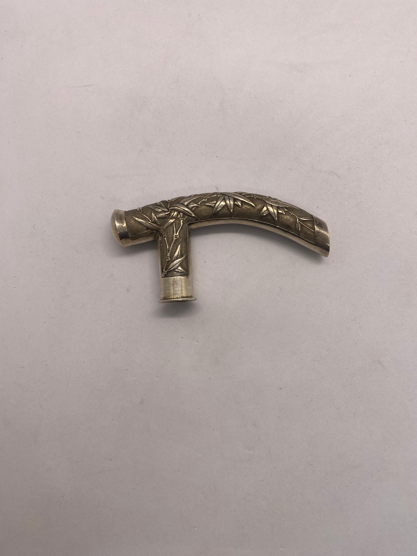 古董中国出口银质手杖/手杖柄，广州