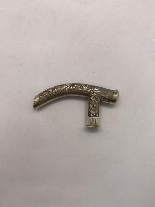 古董中国出口银质手杖/手杖柄，广州