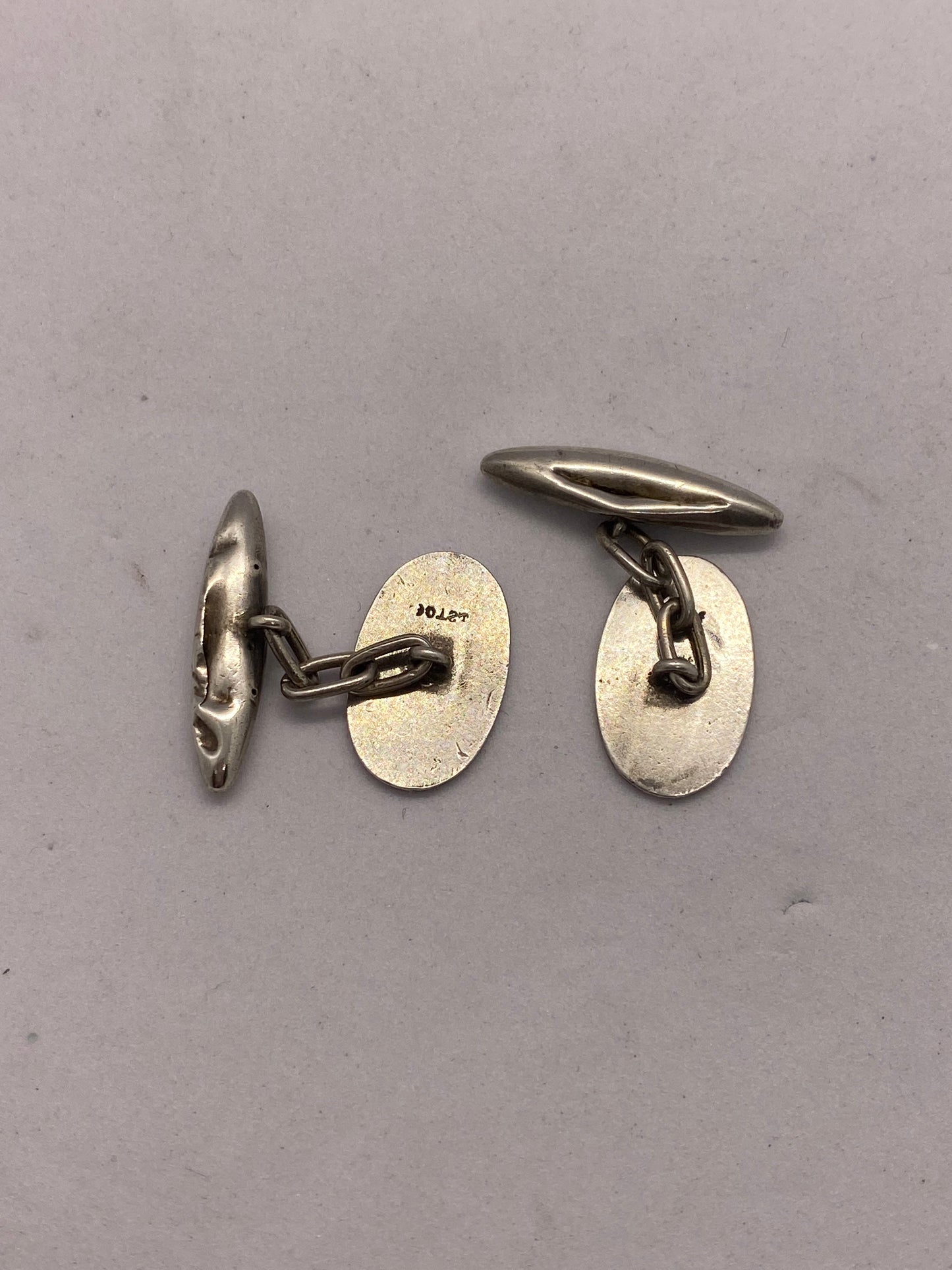 Art Deco Continental Silver Cufflinks