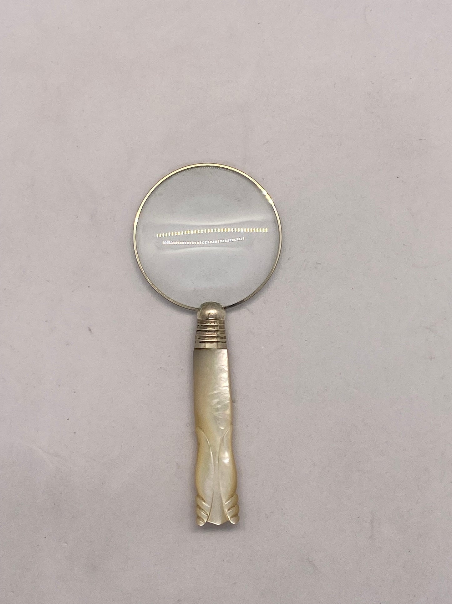 Antique Mother of Pearl handled Magnifying Glass circa 1913