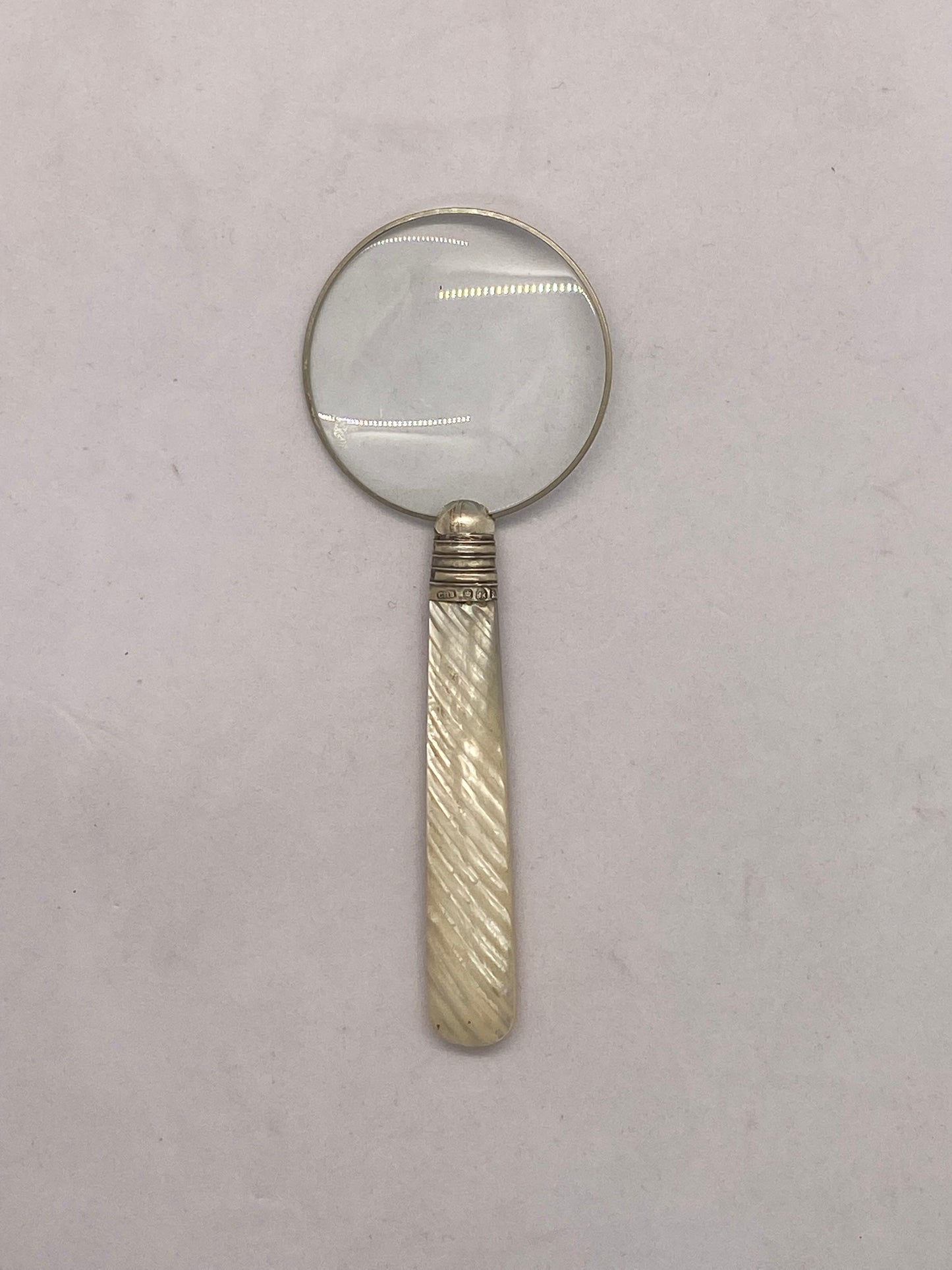Antique Mother of Pearl handled Magnifying Glass circa 1913