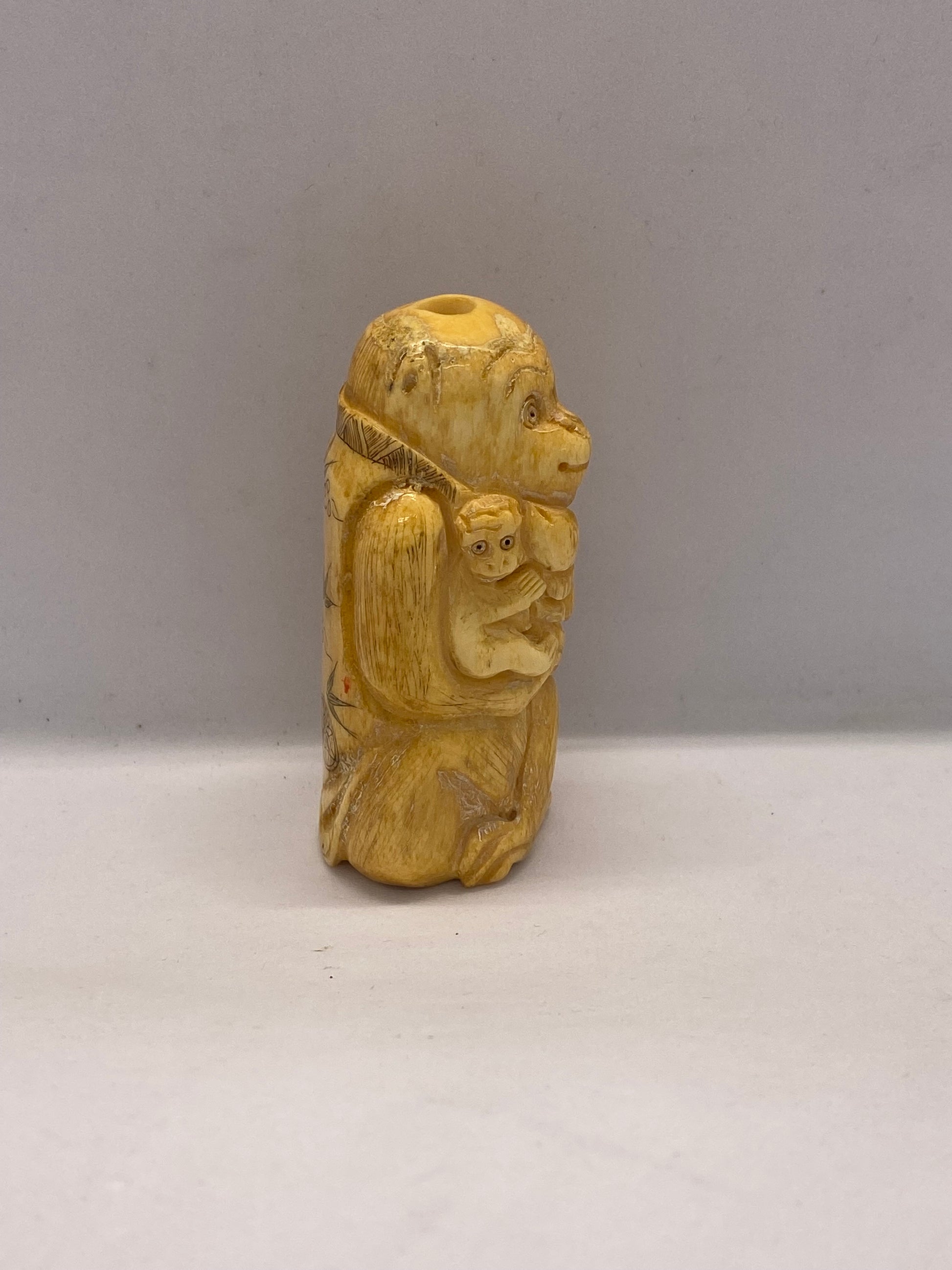 Antique Japanese Meiji Period ivory monkey netsuke | Cache Antiques ...