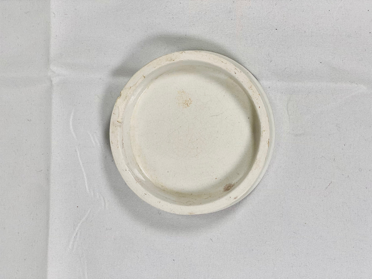 Extremely Rare Colourized 19th Century Victorian Transferware Rimmel Cherry Toothpaste Pot Lid