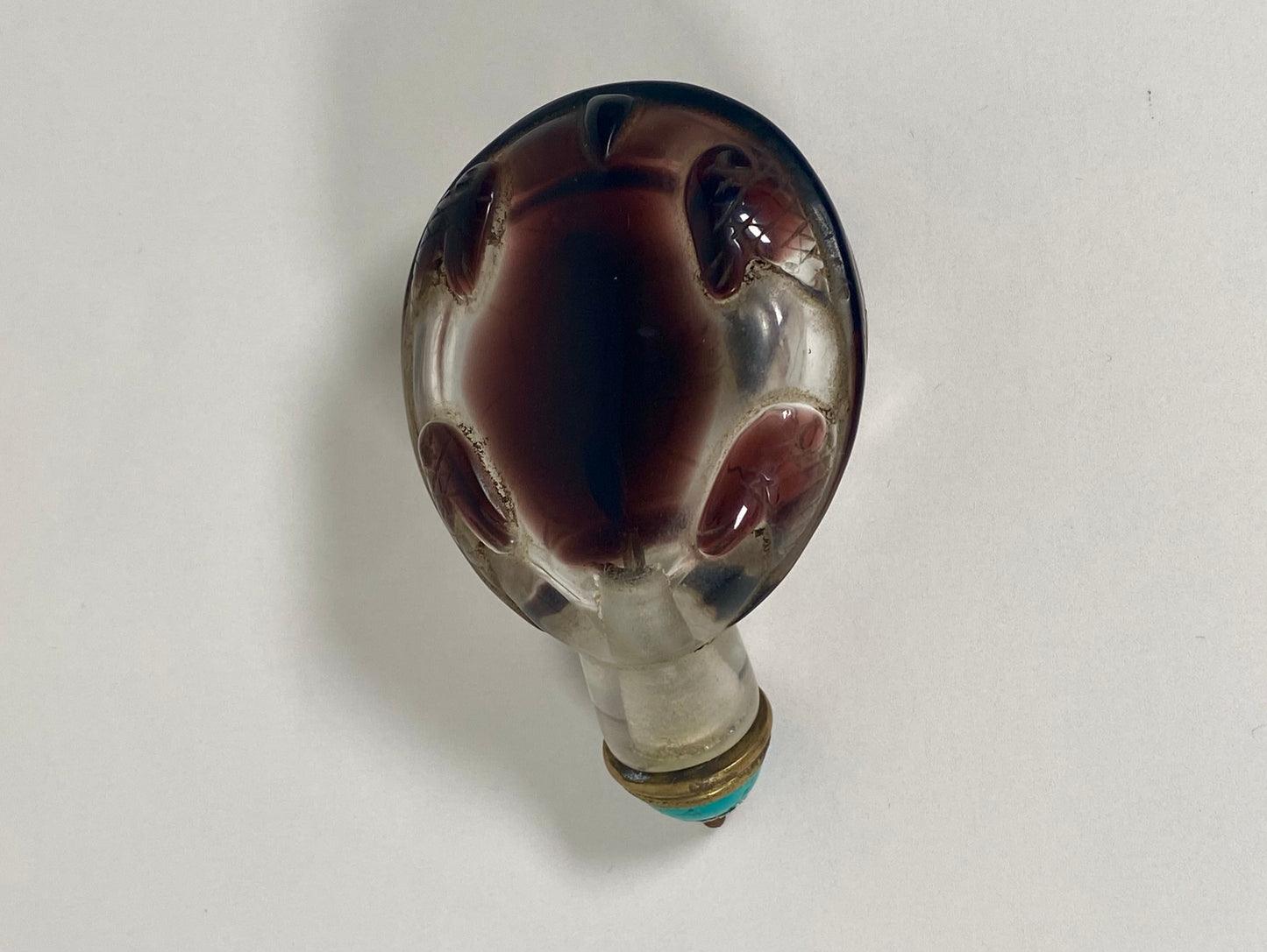 RARE Mid to Late 19th century Chinese Figural Turtle Rock Crystal Snuff Bottle