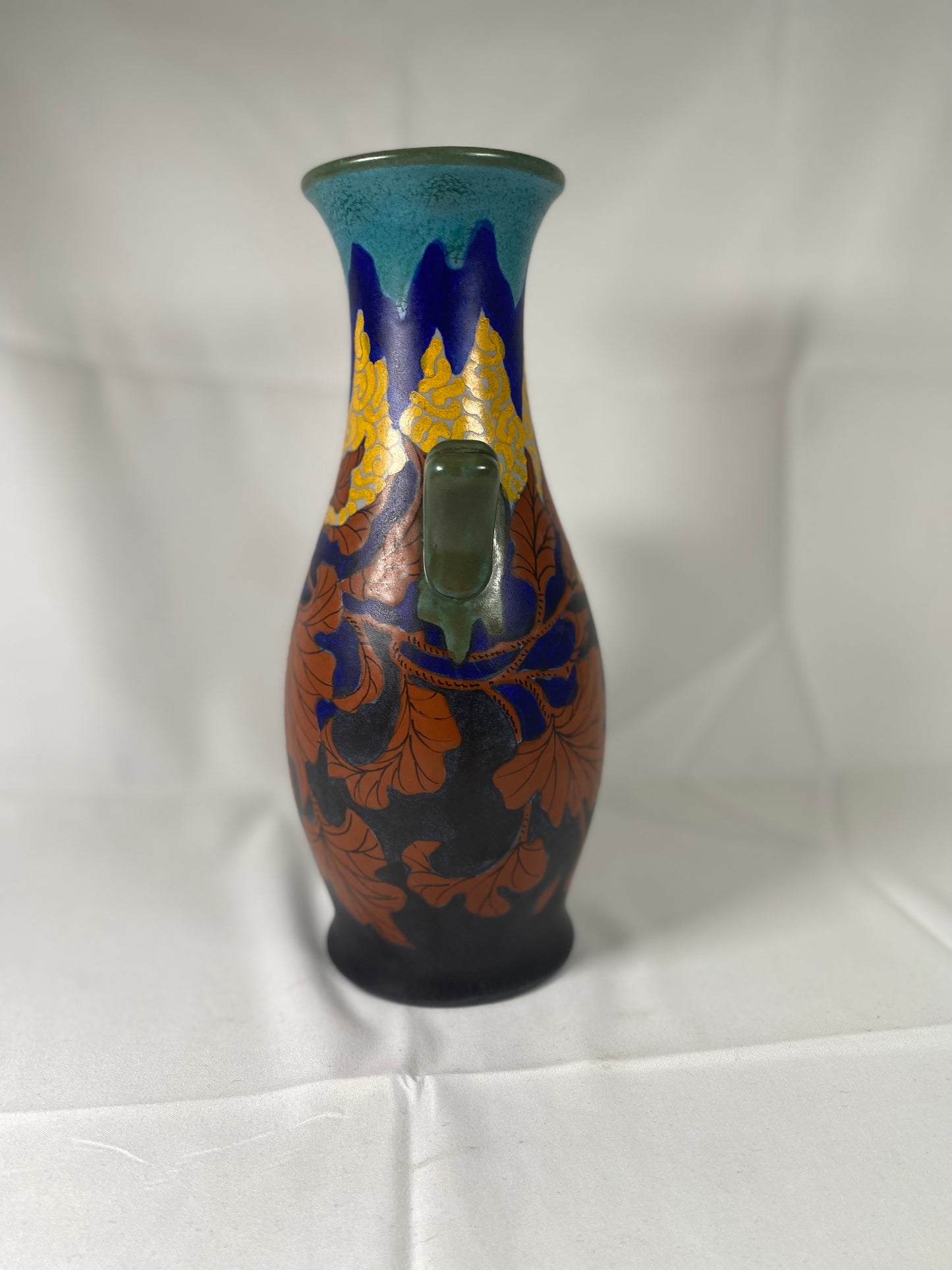 罕见的荷兰豪达装饰艺术陶器花瓶