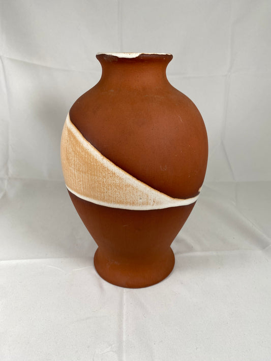 Vintage Irish Earthenware Vase, Stewart's of Lucan