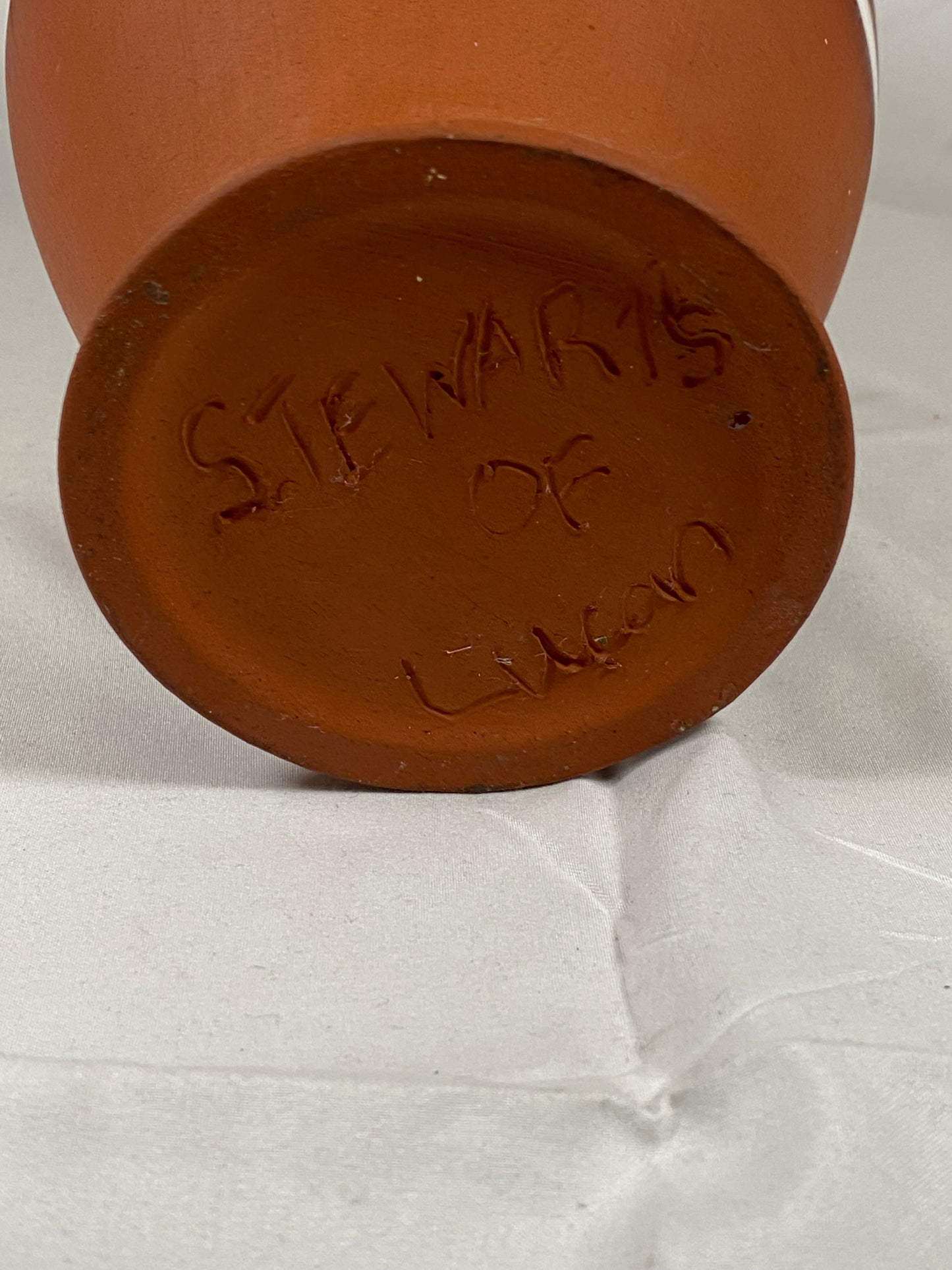 Vintage Irish Earthenware Vase, Stewart's of Lucan