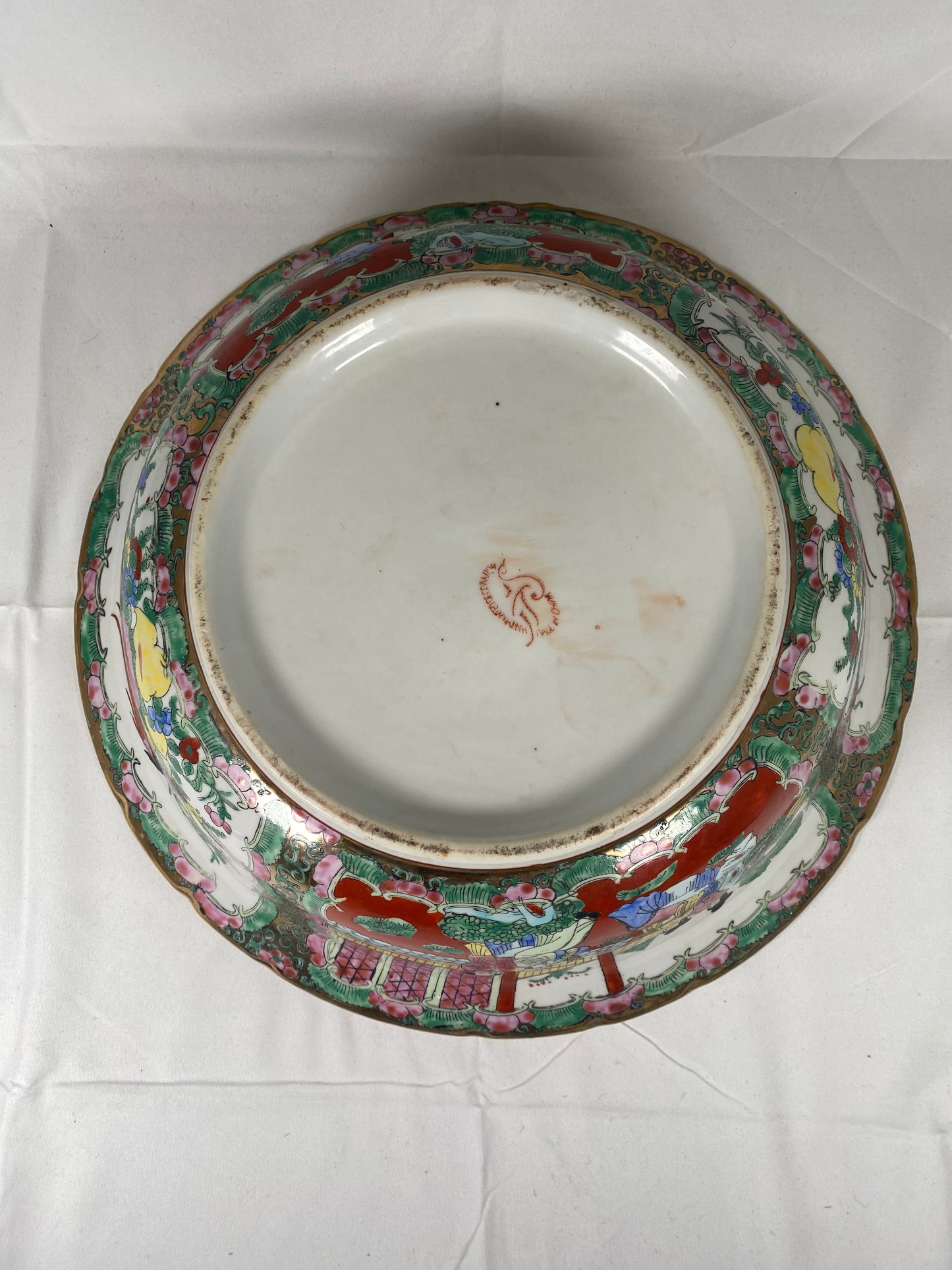 20 世纪早期至中期 中国玫瑰花章瓷盆碗